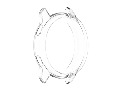 Funda protectora de TPU hueca de media cubierta Garmin Venu 2 (blanco transparente)
