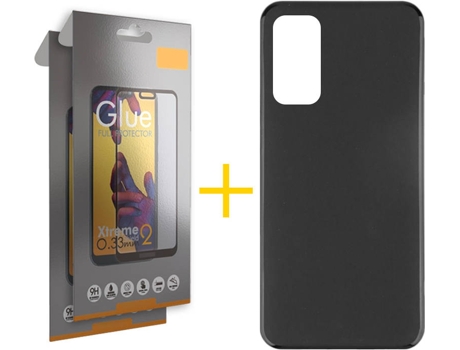 Kit Funda + 2 Protectores de Pantalla Huawei P Smart 2021 SKYHE Liso Negro