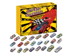 Yncm-calendario De Adviento Navideño Con 24 Coches Juguete Caja Regalo Favors De Fiesta Premios De Clase