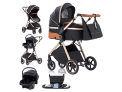 Portabebés, diseño plegable, asa ajustable, estándar V8 Grid, negro.