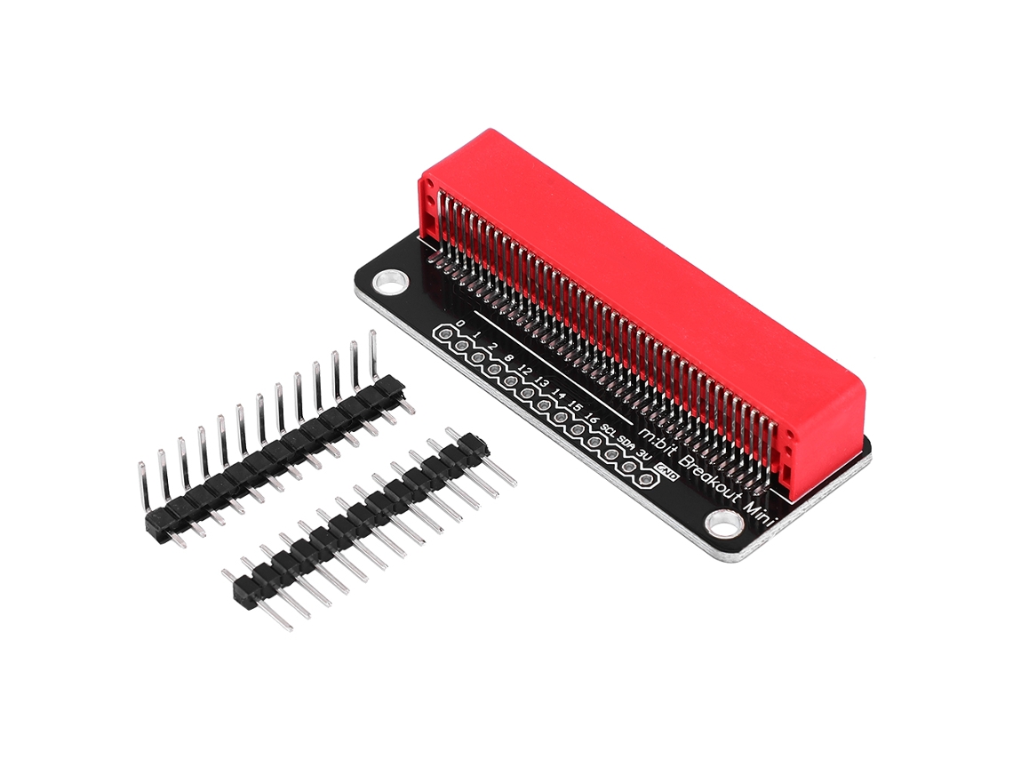2026velora-Placa de extensión con componentes de recubrimiento de oro Mini/Micro:bit Pin de 2,54 mm Rojo