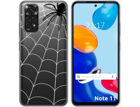 Carcasa Xiaomi Redmi Note 11 TUMUNDOSMARTPHONE Dibujos Transparente Araña Multicolor