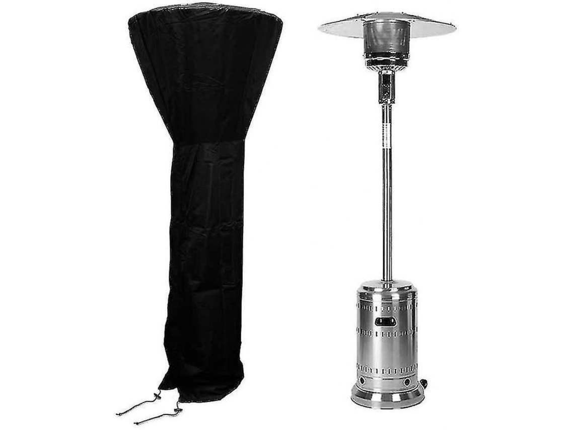 Toldo Para Calentador De Patio Vertical 210d Negro Resistente Al Agua 226x85x48cm Zak