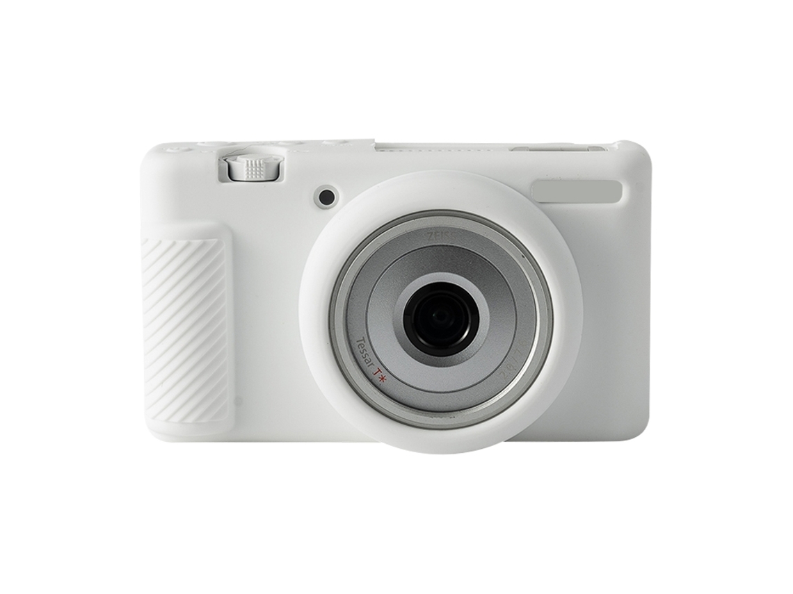 Funda protectora de silicona suave para Sony Zv 1f / Zv1 M2 blanca Zruxe