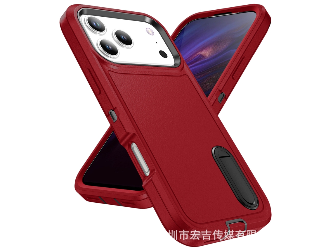 Capa De Celular Invisível Com Suporte Para Proteção Contra Quedas.vermelho Preto série De Suportes Resistentes Y-defense - Google Pixel 9 Pro (6.3