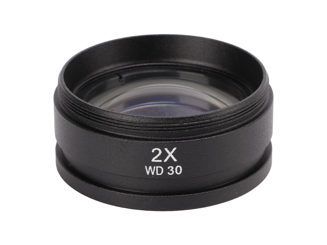 Lente Objetivo Auxiliar Para Microscopio Estereoscópico Con Zoom De Rosca De 48 Mm 2x Para Microscopio Trinocular
