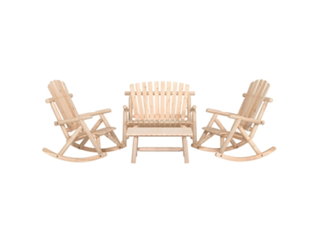 Conjunto 4 de muebles de jardín VIDAXL madera maciza de abeto