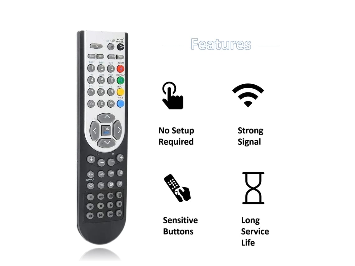 Mando A Distancia Para Tv Oki Black Remote Control