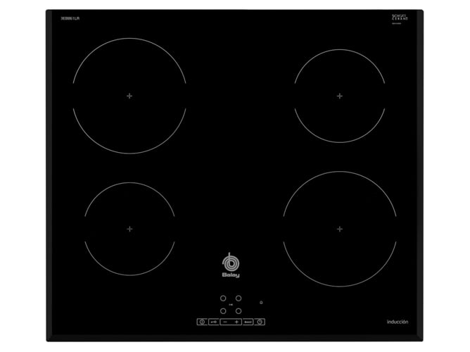 Balay 3eb861lr Placa de 4 fuegos sprint 60cm encimera zonas 18 biselada negra integrado con 60 59.2 induccion