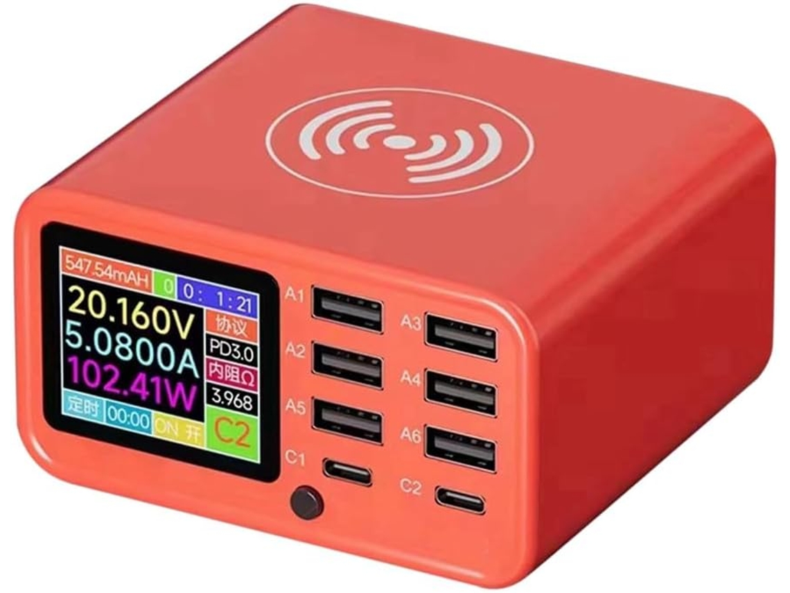 Cargador Multifunción Pd De 8 Puertos Para Reparación De Teléfonos Móviles