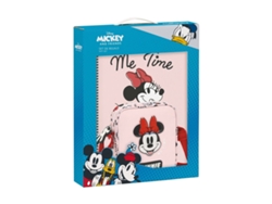 Set de Papelería Minnie Mouse Me time 2 Piezas Rosa