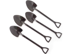 4 Cucharas De Acero Inoxidable 304, Molde Tipo Paleta Negro Para Café, Helado, Postre, Hogar Y Fiestas.