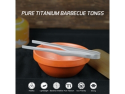 Pinzas De Barbacoa De Titanio Ligero Lijado Para Camping, Senderismo, Excursionismo Y Uso Como Herramienta Para Barbacoa.