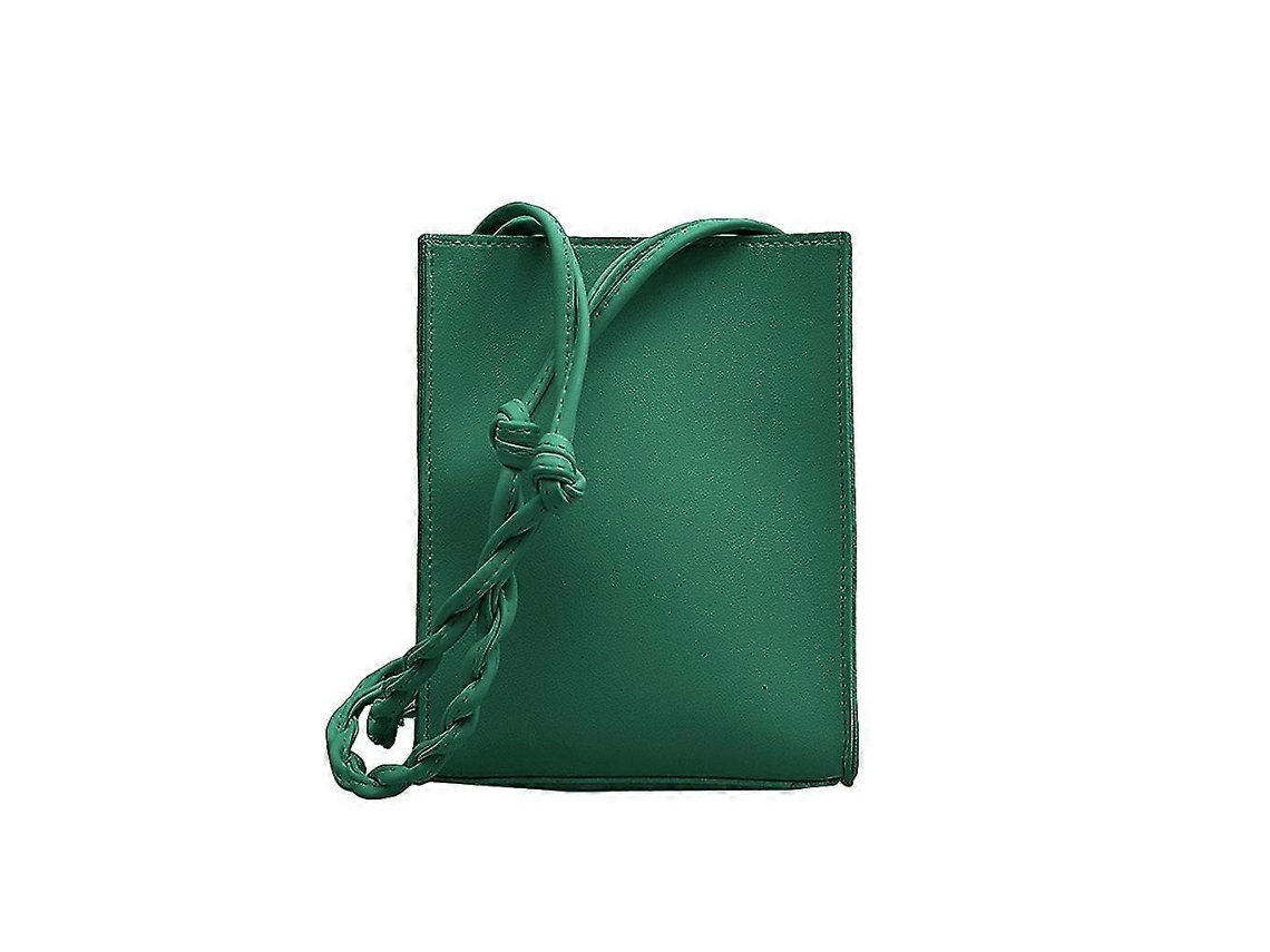 Bolso bandolera pequeño con correa de piel sintética, bolso de hombro para teléfono móvil, verde