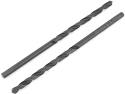 Broca espiral de acero de alta velocidad con punta dividida, 2,6 mm de diámetro y 64 mm de longitud, 2 unidades CHABERLU