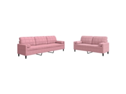 Maison Exclusive - Juego De Sofás Con Cojines 2 Piezas Terciopelo Rosa