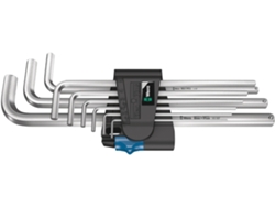 Juego de llaves acodadas métricas, cromado mate 950/9 L Hex-Plus HF 1 WERA 05022130001