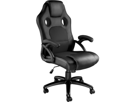 Silla De Oficina Tyson TECTAKE (Negro - Piel Sintética - 65 X 66 X 121,5 cm)