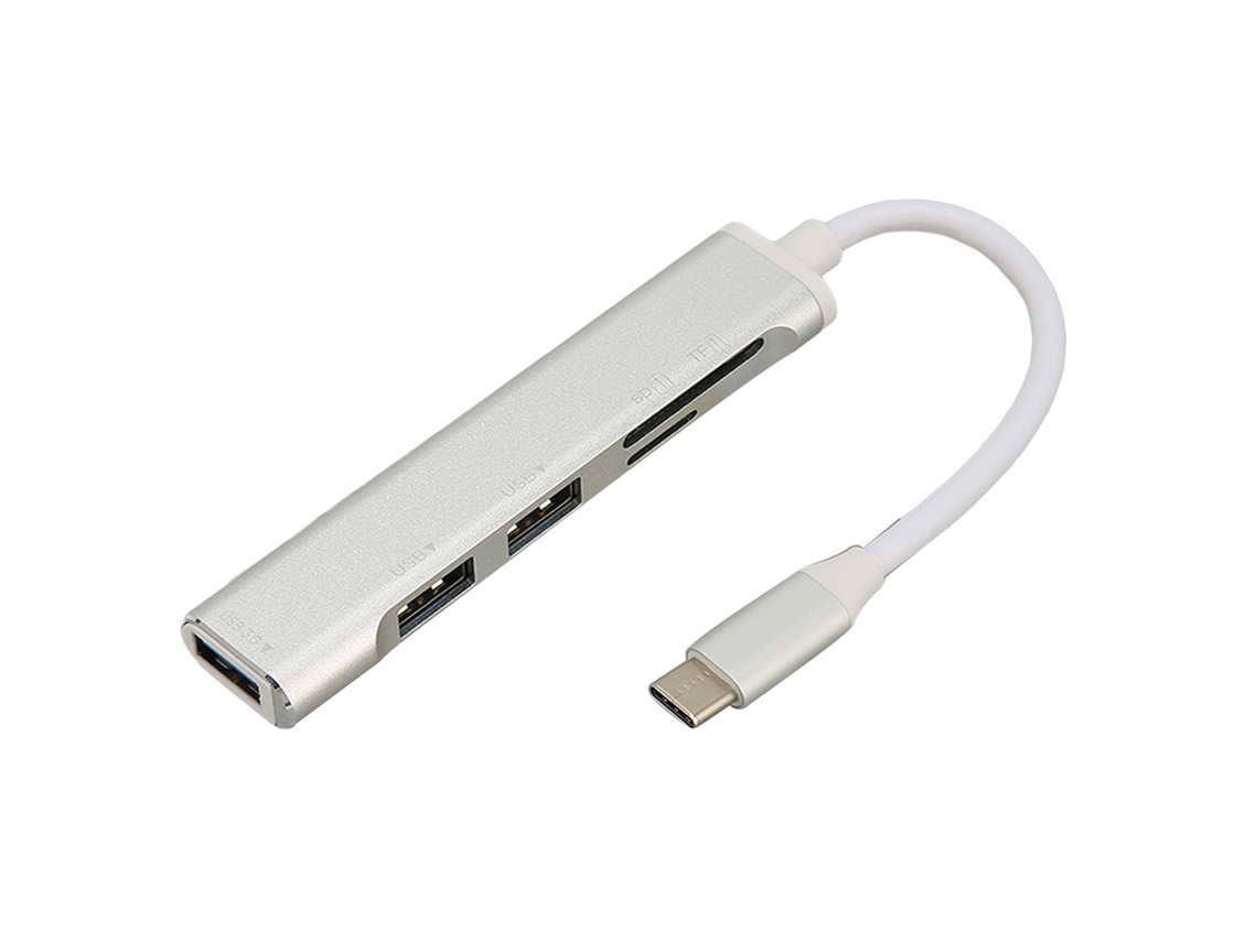 Hub Usb-c (usb-c A Lector De Tarjetas De Memoria Usb 3x) Hub 5 En 1