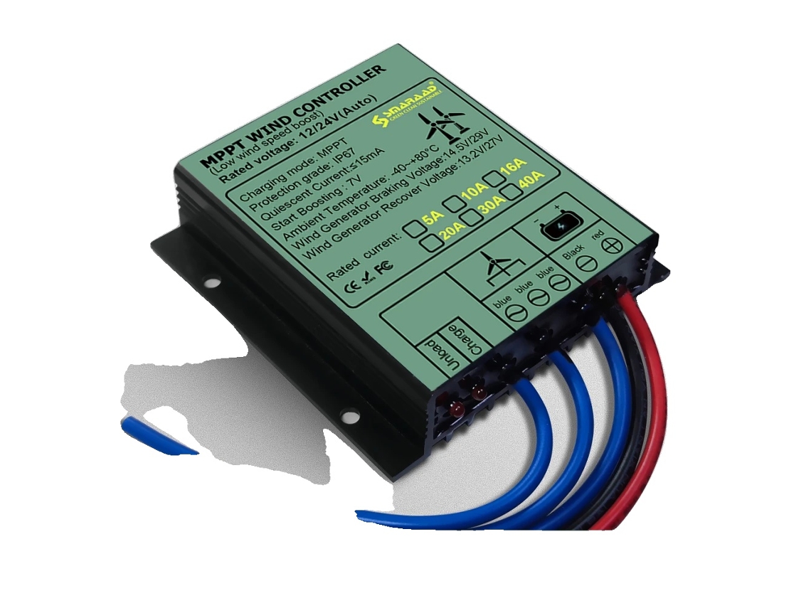 Controlador de carga eólica, MPPT, impermeable, 10 A, 48 V OEM