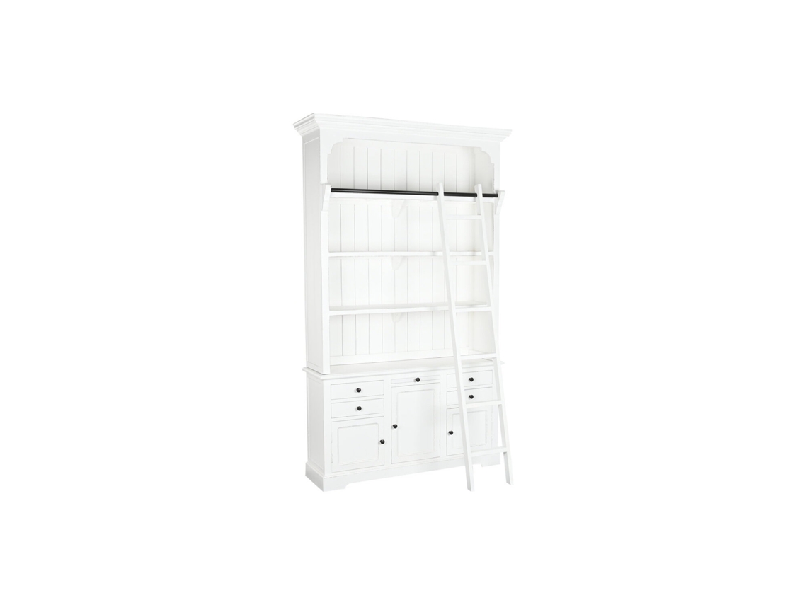 Estanteria Mdf Escalera Blanco 137x38x234cm