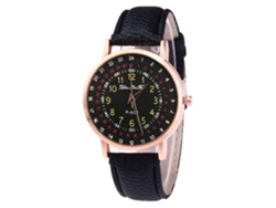 Reloj De Pulsera Analógico De Cuarzo Para Hombre, Moderno, De Cuero Y Aleación, F322-ma, Negro.