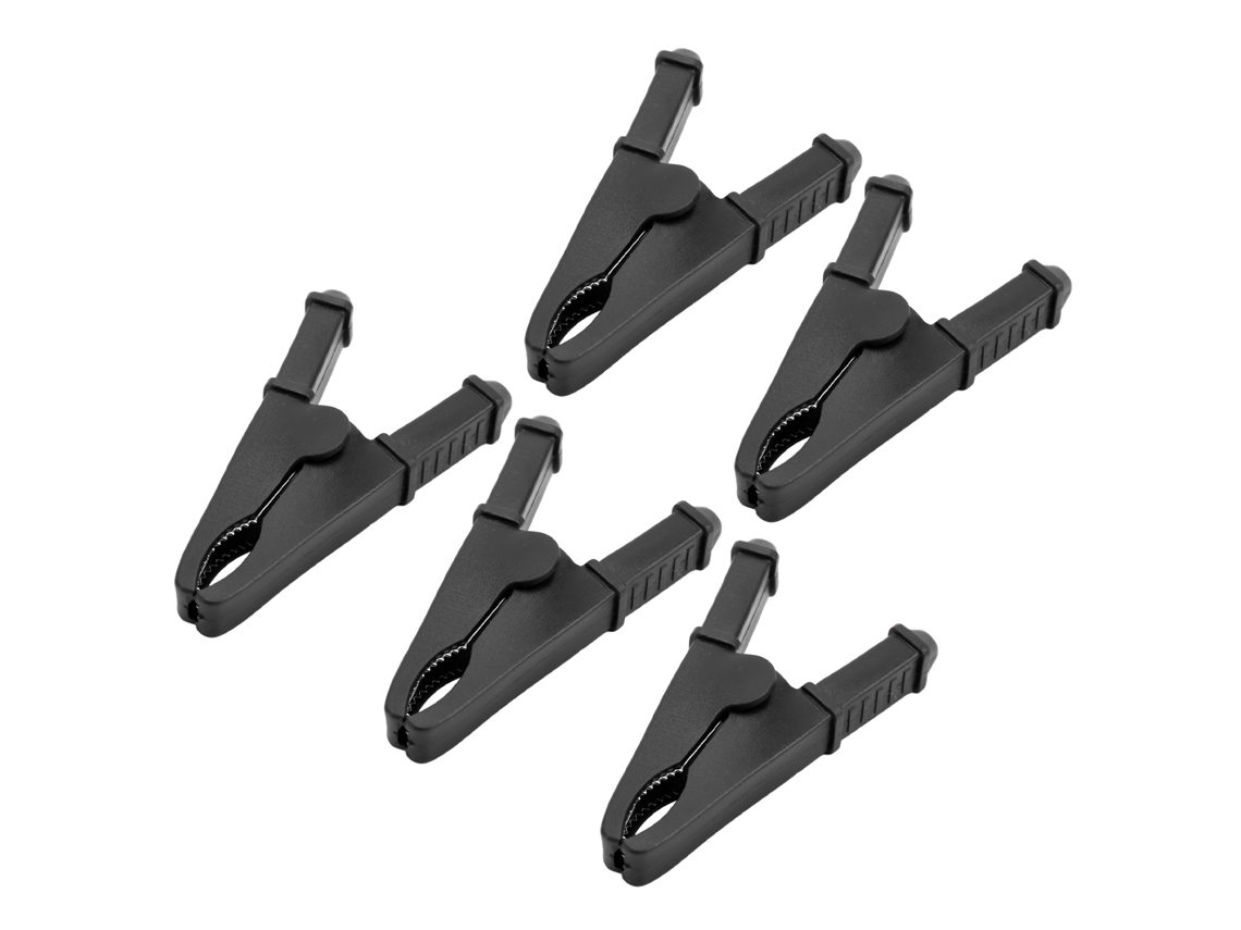 5 Pinzas De Prueba De Potencia Seguras, De Latón, Con Buena Conductividad Y Aislamiento, Mini Pinzas Para Pruebas De Circuitos Eléctricos, 30 A, 1000 V.