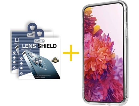 Carcasa + 2 Protectores de Cámara para Samsung Galaxy S21 5G SKYHE Transparente Claro