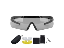 Gafas Deportivas Unisex Con Lentes Intercambiables, Resistentes Al Viento Y Estuche Rígido Negro.