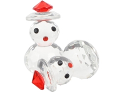 Figuras Muñeco Nieve Cristal 2 Piezas Decoración Navideña Resistente Estar Oficina Gorro Nariz Rojos Sala