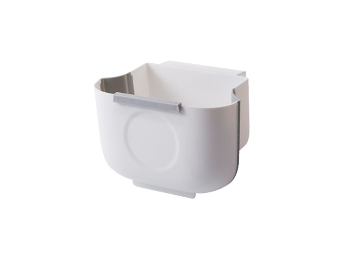 Cubo de basura plegable con marco montable, diseño plegable, ahorra espacio, cubo de basura de pared para cocina, baño y oficina, solución portátil.
