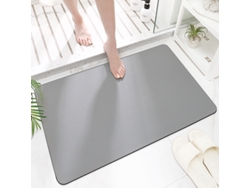 Alfombra de Baño LUUCOZK Antideslizantes Absorbentes Decoración Baño Secado Poliéster Gris (50x80cm)