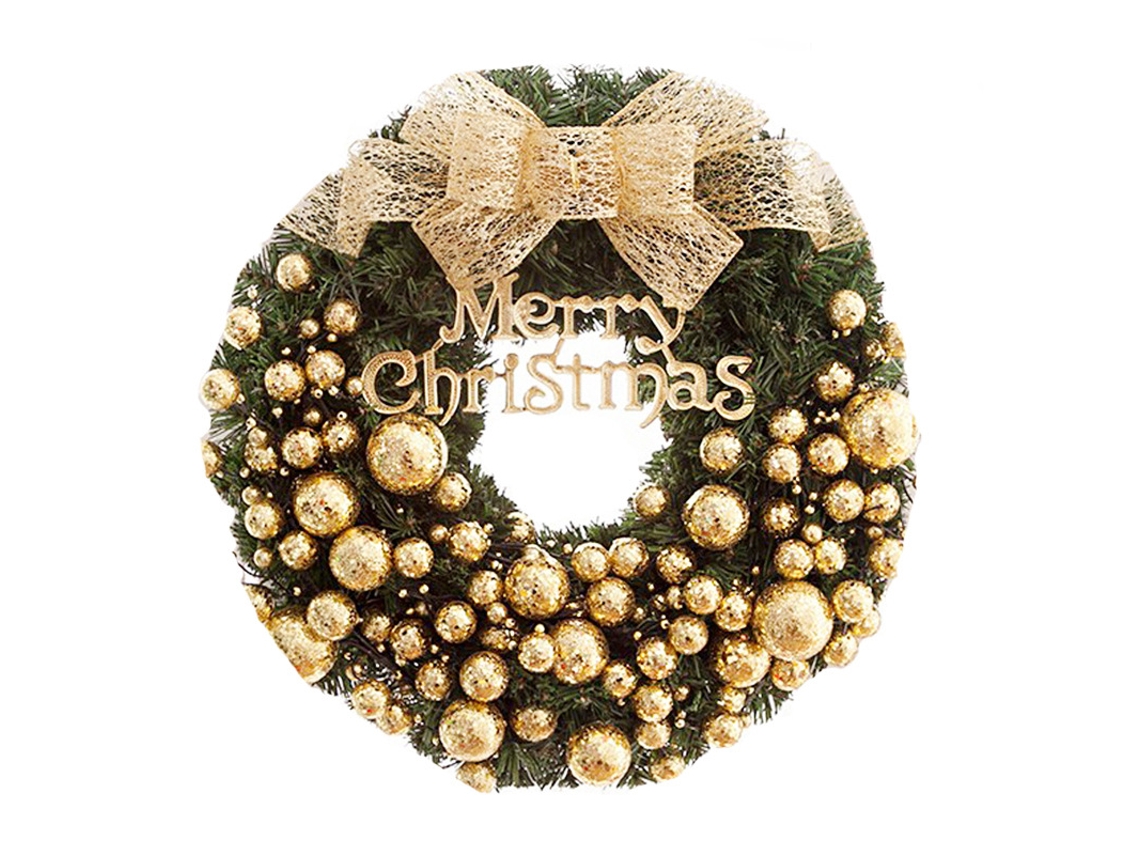 Coral navideño, coral de flores de 30 cm para colgar en puertas de centros comerciales, ventanas de hoteles y decoración navideña.