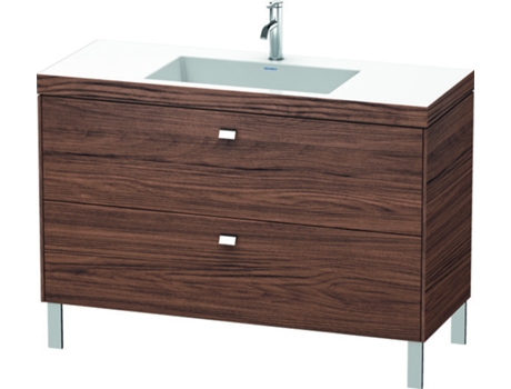 Lavabo para muebles DURAVIT Brioso c-bonded con base de 120,0x48,0 cm 2 extraíbles sin rebosadero con banco para grifos 1 agujero para grifos