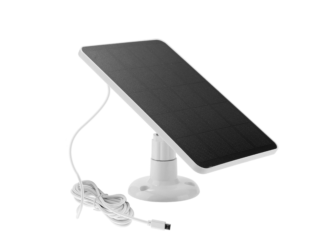 Panel Solar Impermeable De 10 W Y 5 V Con Función De Carga 2 En 1 Para Cámaras De Vigilancia Ip (blanco)