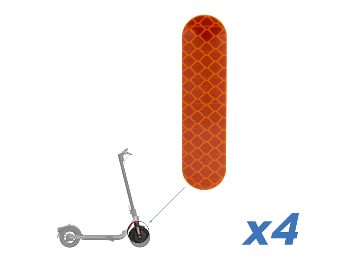 Adhesivo Reflectante Naranja Para Horquilla Ninebot Serie FYD 4uds Ewheel