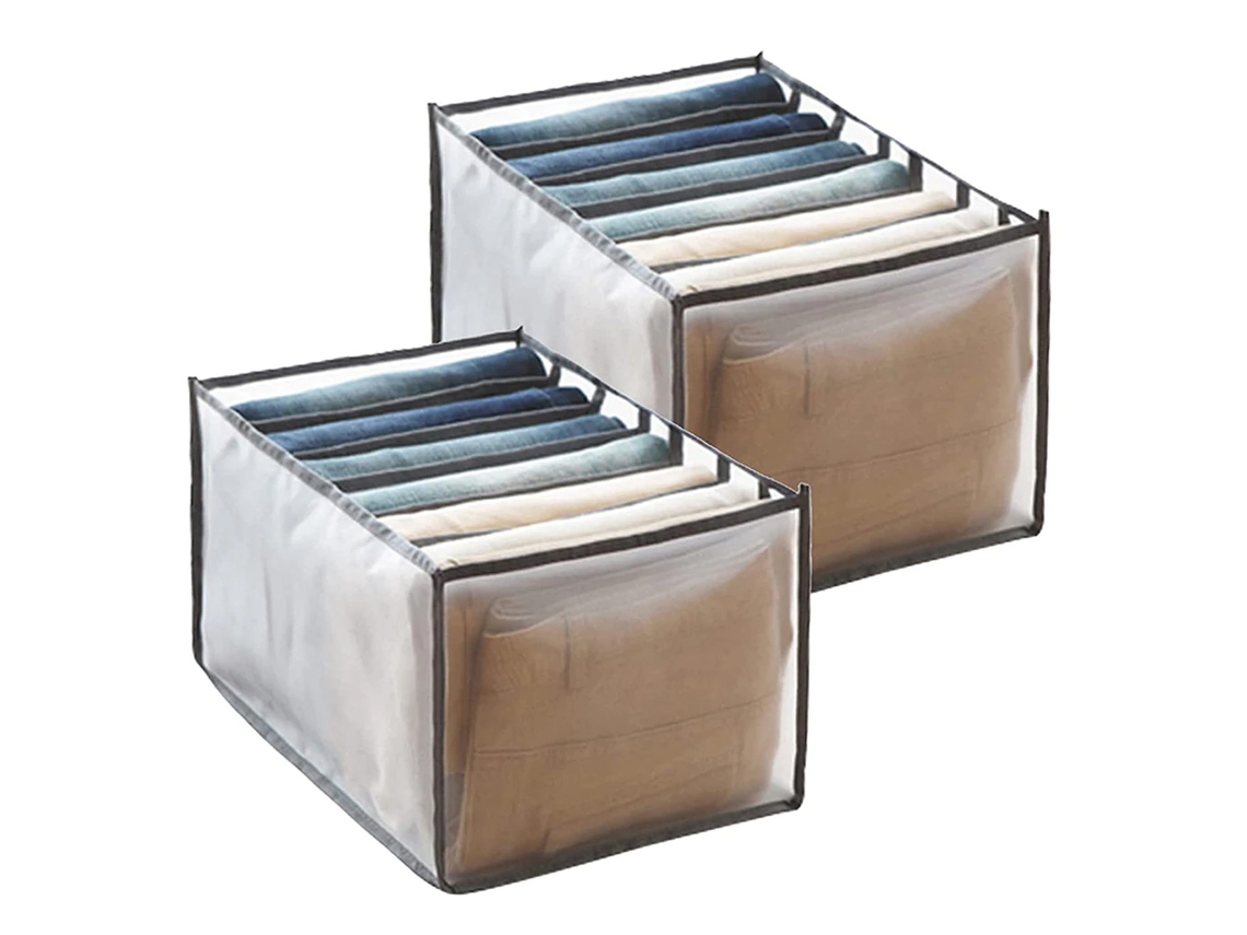 Organizador de medias con divisores de red plegable (19x14x6cm) Kofihety