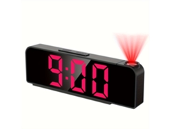Despertador Con Proyección Led Panorámica De 20 Cm Y Pantalla Giratoria Para Una Máxima Comodidad Junto A La Cama.