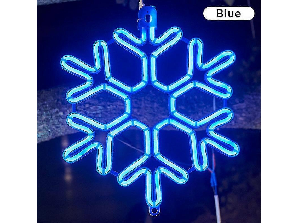Luz De Nieve Grande De 40cm Con Cable De Cobre Para Exterior E Interior Deco Navideña Fiestas Bodas Ahorro Energético Ip42 Azul