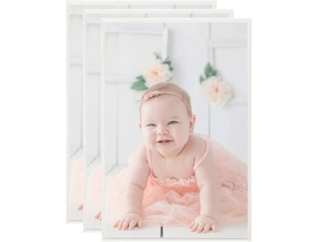 vidaXL Marcos de foto collage de pared 3 uds plateado MDF 42x59,4 cm
