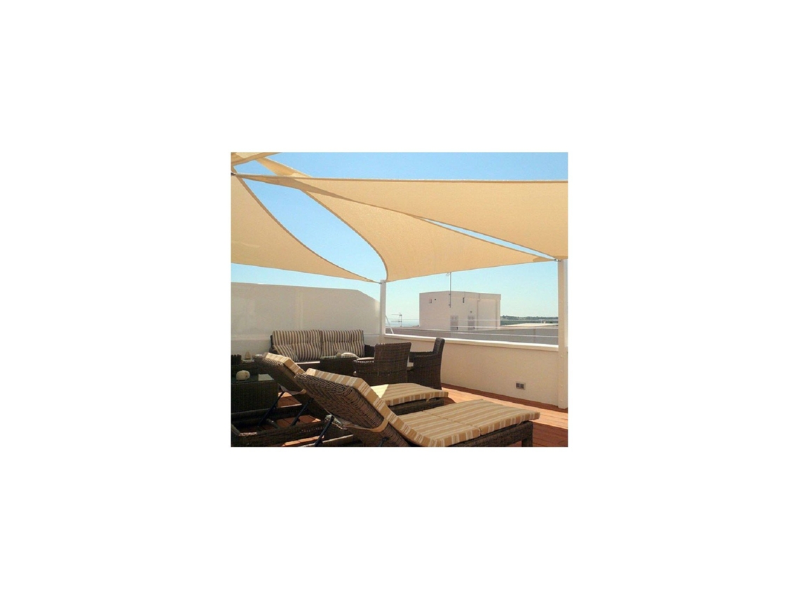 Toldo Vela Triangular Waterproof  - Gris - 165 Gr/m2 5 X 5 X 5 Metros