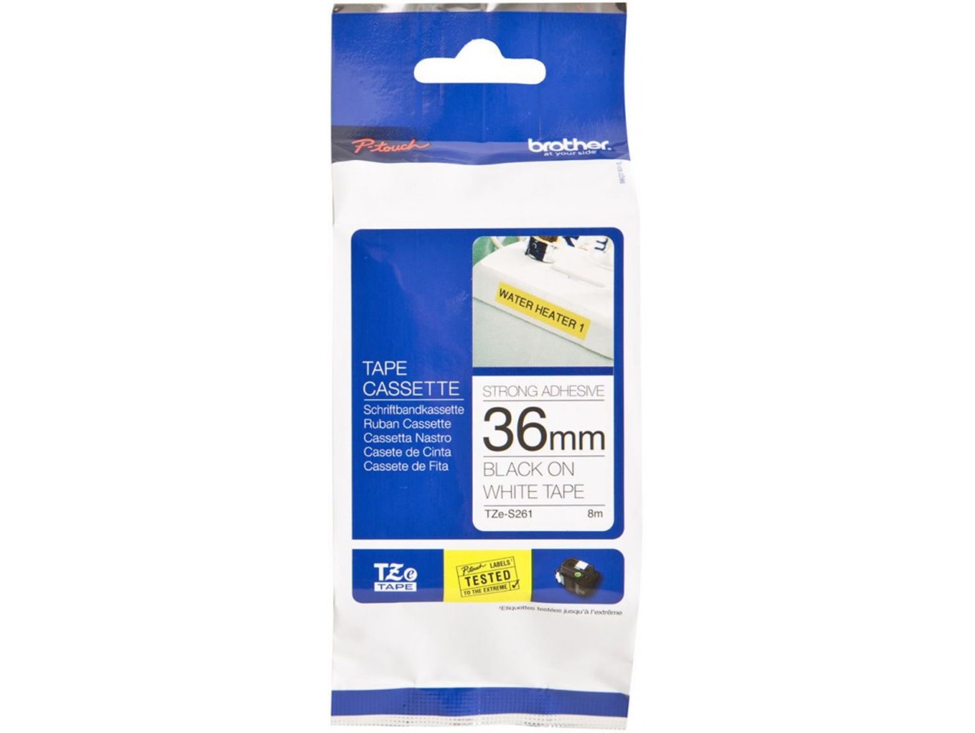 Cinta BROTHER TZeS261 laminada súper adhesiva