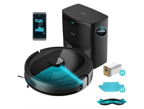 CECOTEC Robot Aspirador Conga 8290 Titanium Power Ultra Home Genesis X Titanium, 280 min de autonomía, 7000 Pa,Laser, Base Autovaciado