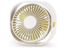 Mini ventilador de mesa USB de 3 velocidades y 360°, color blanco Yizhood