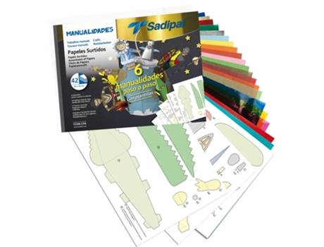 Caderno Trabalhos Manuais A4 Papel Cores Sortidas C/42Fl 6200