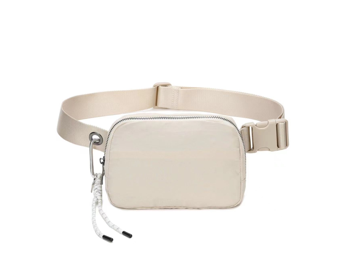Mochila, riñonera unisex con altura ajustable, color blanco roto Eifson
