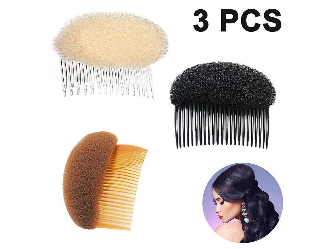 Peine De Esponja De 3 Piezas Para Peinar El Cabello, Herramienta Para Dar Volumen Y Peinar El Flequillo Tsx