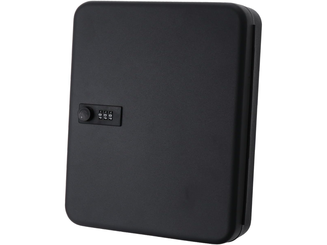 Caja De Seguridad Para Llaves, 36 Ranuras Con Código, Montaje En Pared, Esquinas De Hierro Negro.