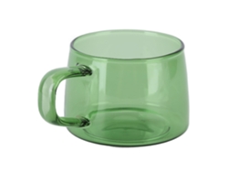 Vaso de vidrio transparente de 250 ml con asa para café, té, leche o agua