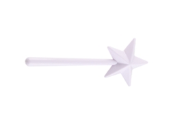 Cepillo De Plástico Suave Y Práctico Con Forma De Estrella De Cinco Puntas Para Sal Y Pimienta - Blanco